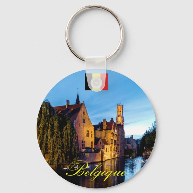 Belgique Medieval Bruges - Pro Photo Nyckelring (Framsida)