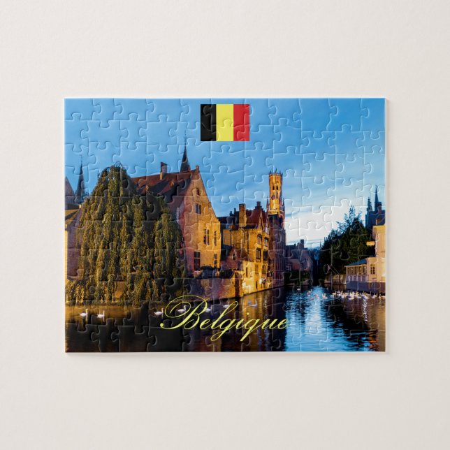 Belgique Medieval Bruges - Pro Photo Pussel (Horisontell)
