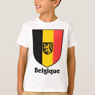 Belgique vapensköld/Belgien flagga Tee Shirt