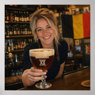 Belgisk Alehouse Smil Och Toast Affisch