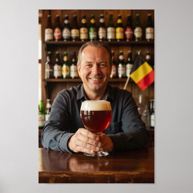 Belgisk Alehouse Välkomstaffisch Poster (Framsidan)