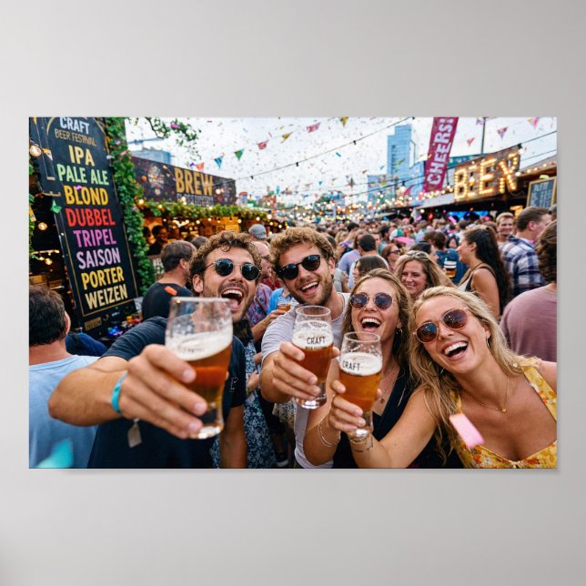 Belgisk Beer Festival Friends Night Affisch (Framsidan)