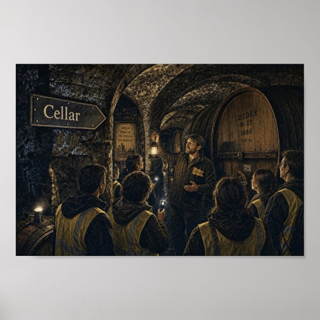 Belgisk bryggeri underjordisk tur affisch (Framsidan)