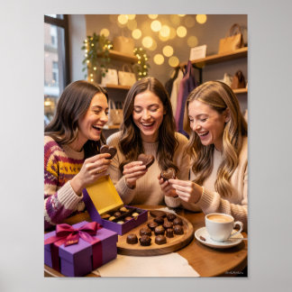 Belgisk chokladglädje i ljuset från stearinljus Af Poster