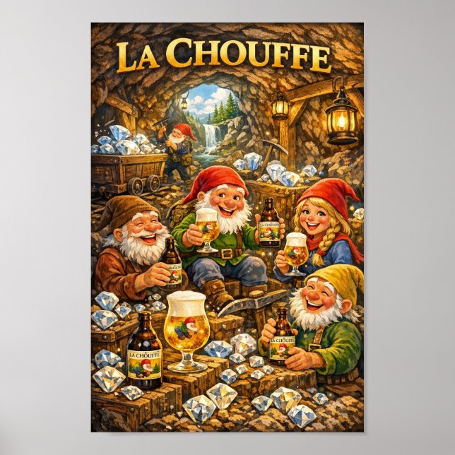 Belgisk Diamantgruva Brew Fantasy Affisch (Framsidan)