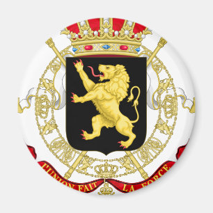 Belgisk Emblem - vapensköld av Belgien Magnet