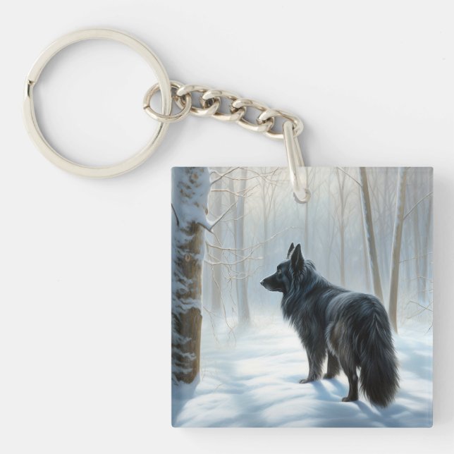 Belgisk Fårhund Låt Det Snöa Jul (Framsidan)