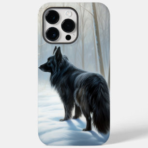 Belgisk Fårhund Låt Det Snöa Jul