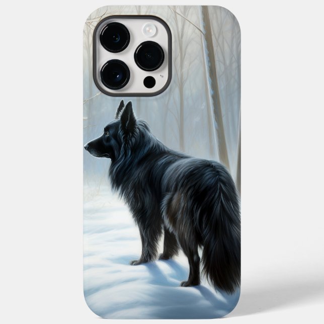 Belgisk Fårhund Låt Det Snöa Jul (Baksida)
