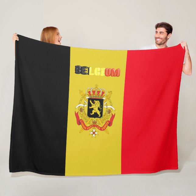 Belgisk flagga fleecefilt (På plats)