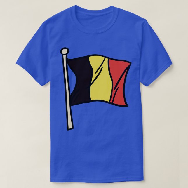 Belgisk Flagga Illustration T Shirt (Design framsida)