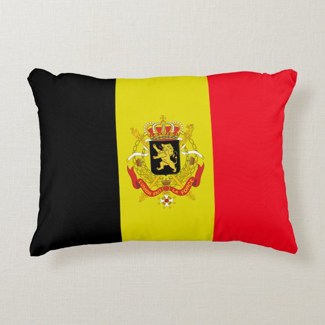 Belgisk flagga prydnadskudde (Framsidan)