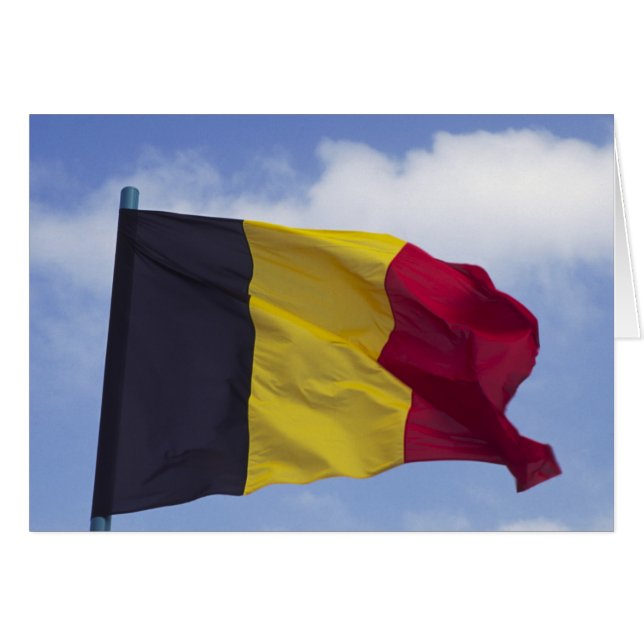 Belgisk flagga RF) Hälsningskort (Framsidan Horizontal)