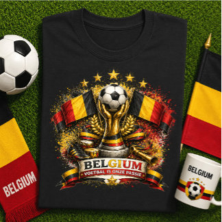 Belgisk fotbollsfan Belgisk fotboll VM T Shirt