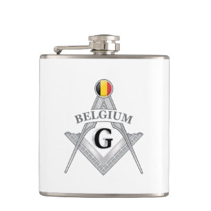 Belgisk frimureri tecken fickplunta