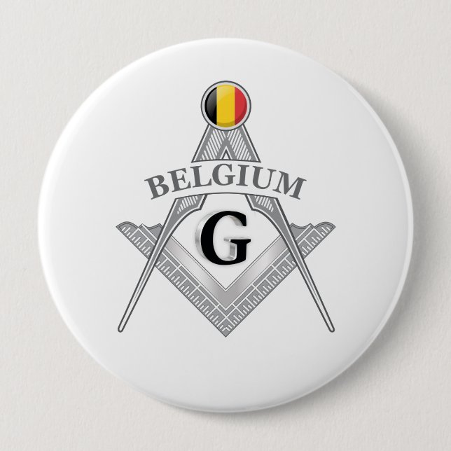 Belgisk frimureri tecken knapp (Framsida)