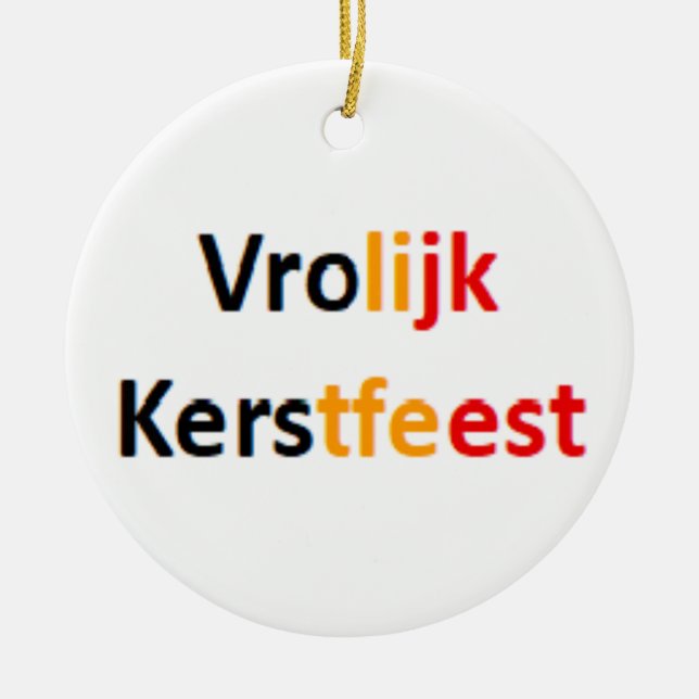 Belgisk glädjelig julfirande Ornament (Framsidan)