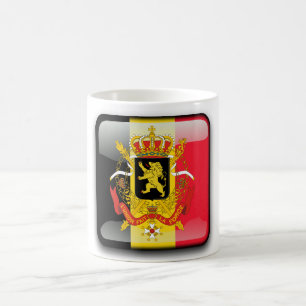 Belgisk glansig flagga kaffemugg