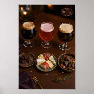 Belgisk guideposter för öl- och matparning poster