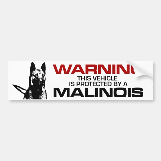 Belgisk herde - Malinois bildekal (Framsidan)