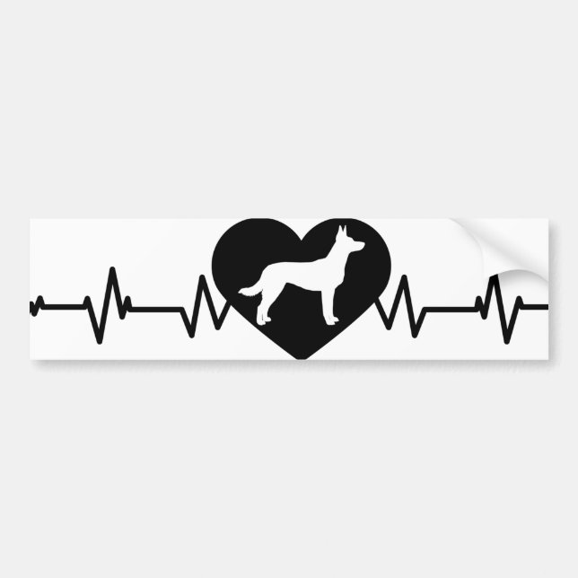 Belgisk herde - Malinois bildekal (Framsidan)