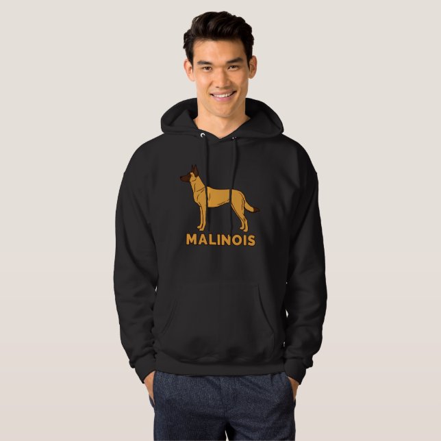 Belgisk herde - Malinois Sweatshirt Med Luva (Hel framsida)