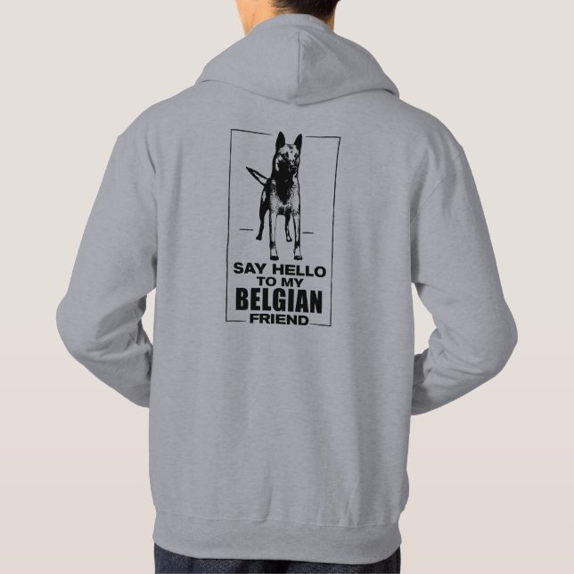 Belgisk herde - Malinois Tröja Med Luva (Baksida)