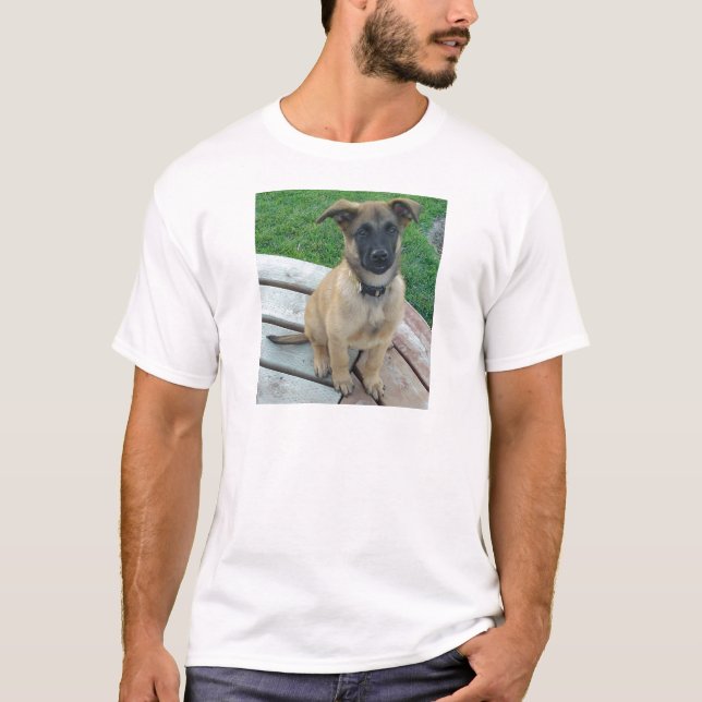 Belgisk herdeMalinois hund T-shirt (Framsida)