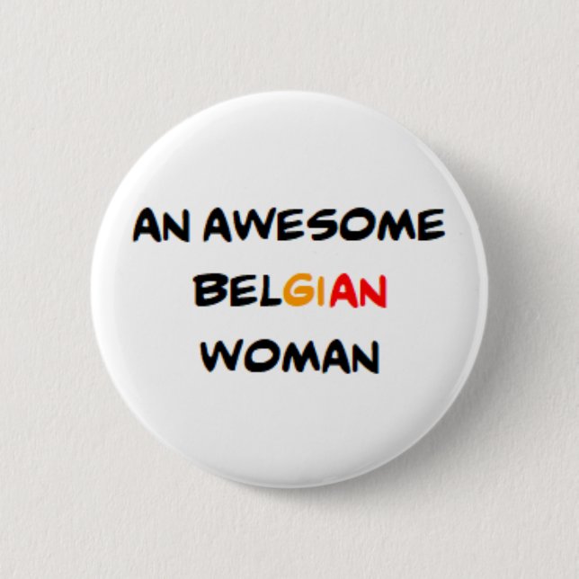 belgisk kvinna, fantastisk knapp (Framsida)