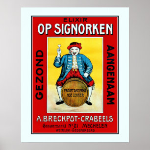 belgisk liqueur för 30-tal med den Mechelen Poster