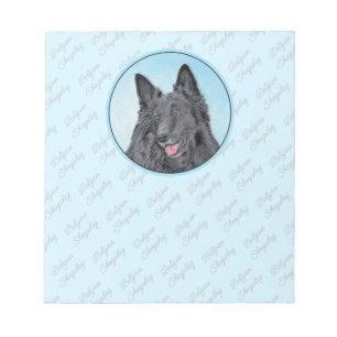 Belgisk målarfärg - Cute Original Hund Art Anteckningsblock