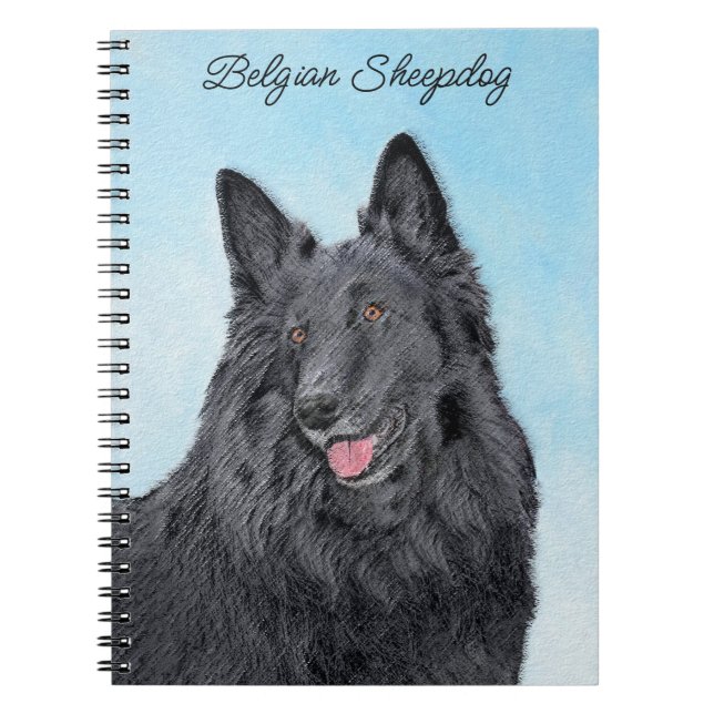 Belgisk målarfärg - Cute Original Hund Art Anteckningsbok (Framsidan)