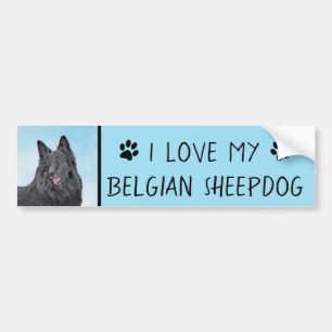 Belgisk målarfärg - Cute Original Hund Art Bildekal