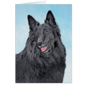 Belgisk målarfärg - Cute Original Hund Art Hälsningskort