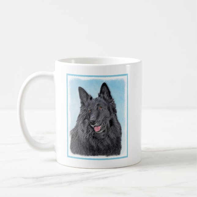 Belgisk målarfärg - Cute Original Hund Art Kaffemugg (Vänster)