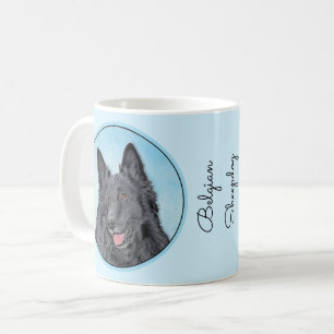 Belgisk målarfärg - Cute Original Hund Art Kaffemugg