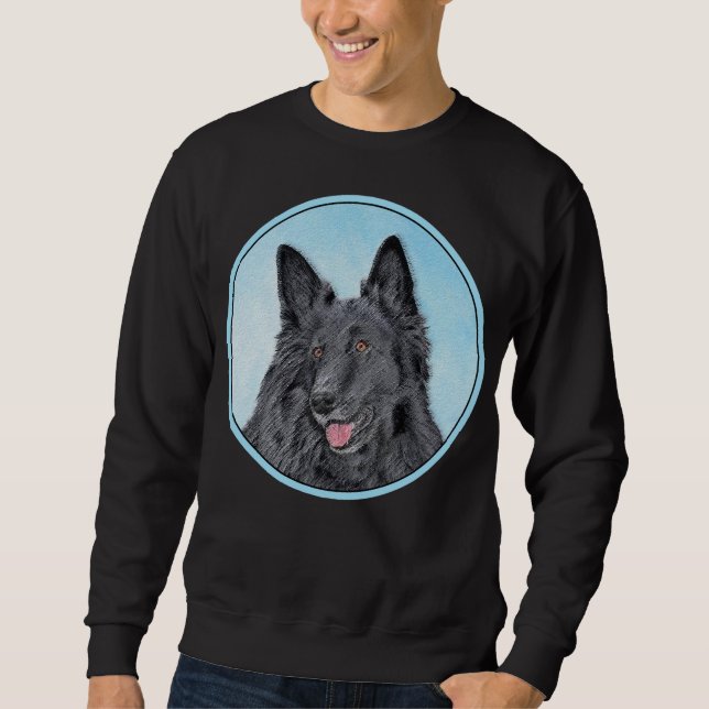 Belgisk målarfärg - Cute Original Hund Art Lång Ärmad Tröja (Framsida)