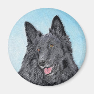 Belgisk målarfärg - Cute Original Hund Art Magnet