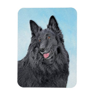 Belgisk målarfärg - Cute Original Hund Art Magnet