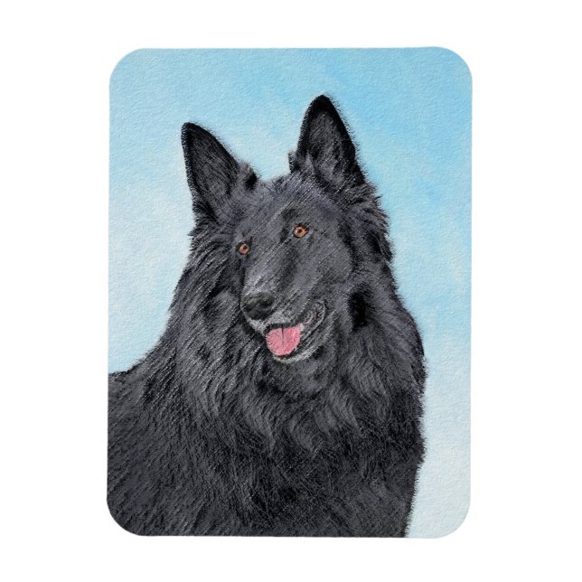 Belgisk målarfärg - Cute Original Hund Art Magnet (Vertikal)