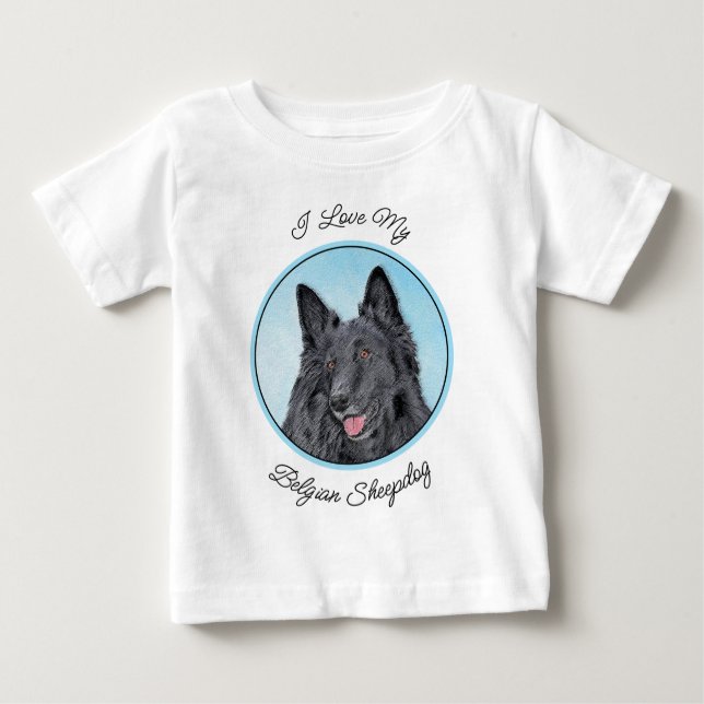 Belgisk målarfärg - Cute Original Hund Art T Shirt (Framsida)