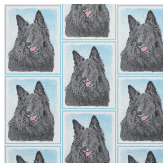 Belgisk målarfärg - Cute Original Hund Art Tyg (Provkarta)