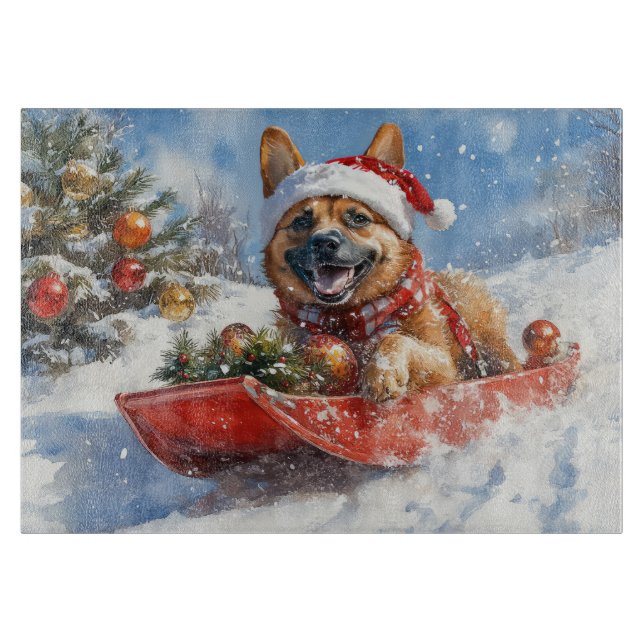 Belgisk Malinoi i släde Låt det snöa jul (Framsidan)