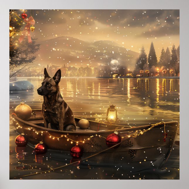 Belgisk Malinoi Julfirande Resa Poster (Framsidan)