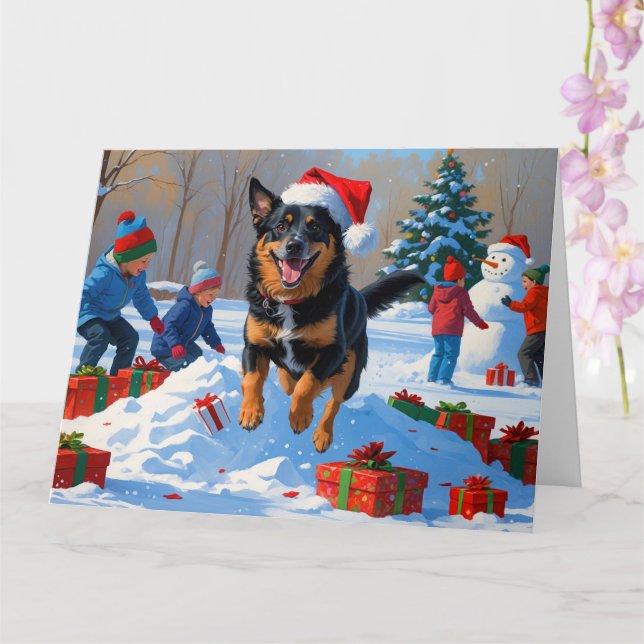 Belgisk Malinoi Julfirande Snöscen Kort (Orkide)