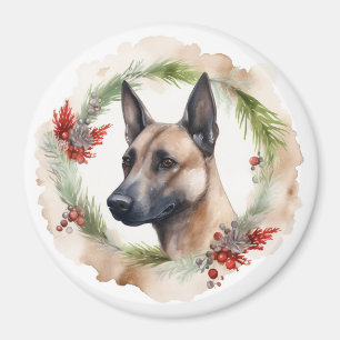 Belgisk Malinoi julkrans festliga valp Magnet