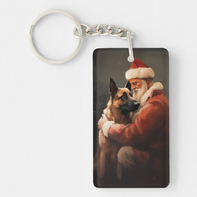 Belgisk Malinoi med Tomte Julfirande Jul (Framsidan)