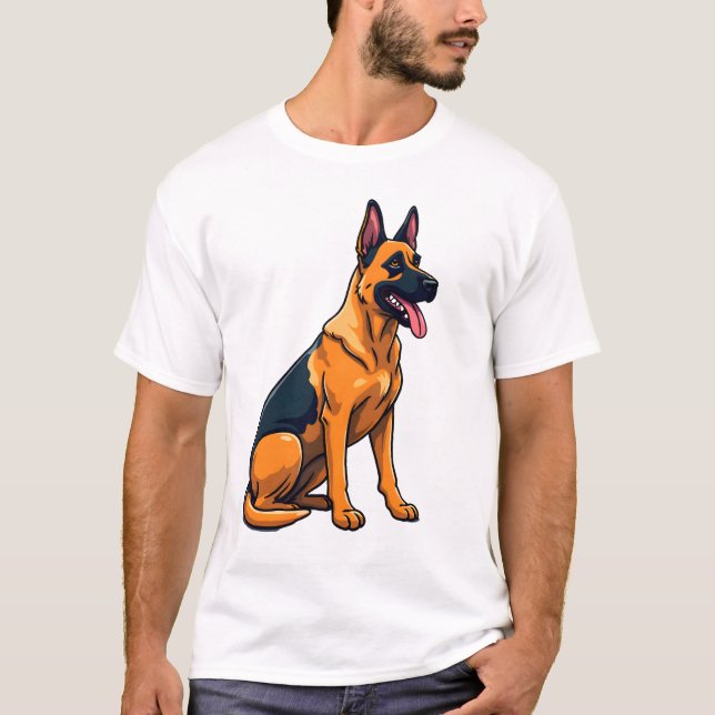 Belgisk Malinois (1) T Shirt (Framsida)