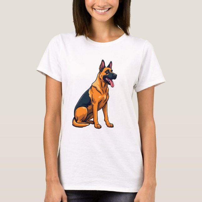 Belgisk Malinois (1) T Shirt (Framsida)