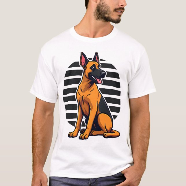 Belgisk Malinois (2) T Shirt (Framsida)